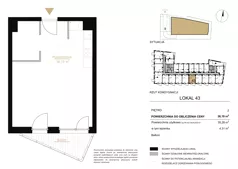 1 pokój, lokal inwestycyjny 36,19 m², piętro 2, oferta nr A.43, Cystersów 19, Kraków, Grzegórzki, ul. Cystersów 19