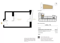 1 pokój, lokal inwestycyjny 26,32 m², piętro 7, oferta nr A.178, Cystersów 19, Kraków, Grzegórzki, ul. Cystersów 19