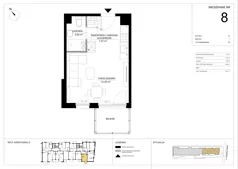 1 pokój, mieszkanie 25,60 m², piętro 1, oferta nr A.8, Imperial SILO, Kraków, Dębniki, Ruczaj, ul. Kobierzyńska