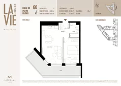 2 pokoje, mieszkanie 44,08 m², piętro 2, oferta nr 1.60, La Vie House, Kraków, Podgórze, ul. Łagiewnicka