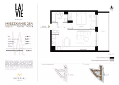 2 pokoje, mieszkanie 43,30 m², piętro 6, oferta nr 1.254, La Vie House, Kraków, Podgórze, ul. Łagiewnicka