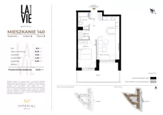 2 pokoje, mieszkanie 45,23 m², piętro 5, oferta nr 1.140, La Vie House, Kraków, Podgórze, ul. Łagiewnicka