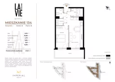 2 pokoje, mieszkanie 47,51 m², piętro 4, oferta nr 1.134, La Vie House, Kraków, Podgórze, ul. Łagiewnicka