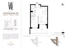 2 pokoje, mieszkanie 45,14 m², piętro 4, oferta nr 1.132, La Vie House, Kraków, Podgórze, ul. Łagiewnicka