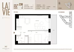 2 pokoje, mieszkanie 43,57 m², piętro 3, oferta nr 1.238, La Vie House, Kraków, Podgórze, ul. Łagiewnicka