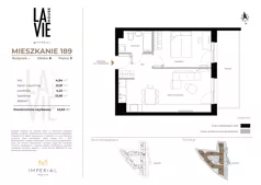 2 pokoje, mieszkanie 43,63 m², piętro 3, oferta nr 1.189, La Vie House, Kraków, Podgórze, ul. Łagiewnicka
