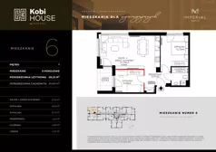3 pokoje, mieszkanie 59,23 m², piętro 1, oferta nr 1.6, Kobi House, Kraków, Dębniki, Ruczaj, ul. Kobierzyńska 124