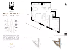 3 pokoje, mieszkanie 72,45 m², piętro 5, oferta nr 1.42, La Vie House, Kraków, Podgórze, ul. Łagiewnicka