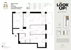 4 pokoje, mieszkanie 66,27 m², piętro 1, oferta nr b.21, LOOK UP House, Kraków, Prądnik Biały, ul. Pękowicka