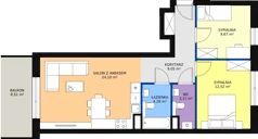 3 pokoje, mieszkanie 63,04 m², piętro 1, oferta nr 1.78, La Vie House, Kraków, Podgórze, ul. Łagiewnicka