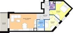 3 pokoje, mieszkanie 68,86 m², piętro 2, oferta nr 1.115, La Vie House, Kraków, Podgórze, ul. Łagiewnicka