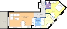 3 pokoje, mieszkanie 68,94 m², piętro 4, oferta nr 1.131, La Vie House, Kraków, Podgórze, ul. Łagiewnicka