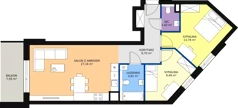 3 pokoje, mieszkanie 69,12 m², piętro 5, oferta nr 1.139, La Vie House, Kraków, Podgórze, ul. Łagiewnicka