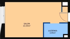 1 pokój, lokal inwestycyjny 27,17 m², piętro 3, oferta nr A.74, Cystersów 19, Kraków, Grzegórzki, ul. Cystersów 19