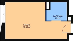 1 pokój, lokal inwestycyjny 26,50 m², piętro 3, oferta nr A.79, Cystersów 19, Kraków, Grzegórzki, ul. Cystersów 19