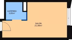 1 pokój, lokal inwestycyjny 26,35 m², piętro 5, oferta nr A.130, Cystersów 19, Kraków, Grzegórzki, ul. Cystersów 19