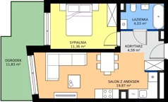 2 pokoje, mieszkanie 39,85 m², parter, oferta nr a.4, LOOK UP House, Kraków, Prądnik Biały, ul. Pękowicka