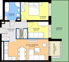 3 pokoje, mieszkanie 60,98 m², parter, oferta nr a.21, LOOK UP House, Kraków, Prądnik Biały, ul. Pękowicka