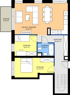 3 pokoje, mieszkanie 69,74 m², piętro 3, oferta nr b.40, LOOK UP House, Kraków, Prądnik Biały, ul. Pękowicka
