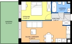 2 pokoje, mieszkanie 40,42 m², parter, oferta nr b.9, LOOK UP House, Kraków, Prądnik Biały, ul. Pękowicka