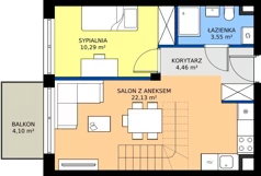 2 pokoje, mieszkanie 40,43 m², piętro 3, oferta nr c.39, LOOK UP House, Kraków, Prądnik Biały, ul. Pękowicka