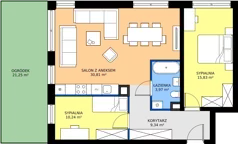3 pokoje, mieszkanie 70,19 m², parter, oferta nr c.10, LOOK UP House, Kraków, Prądnik Biały, ul. Pękowicka