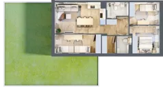 4 pokoje, mieszkanie 69,49 m², parter, oferta nr 13.1, Cascada House, Rząska, ul. Piaski / Łąkowa