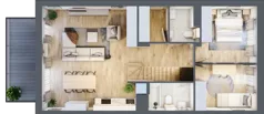 4 pokoje, mieszkanie 89,44 m², piętro 1, oferta nr 10.2, Cascada House, Rząska, ul. Piaski / Łąkowa