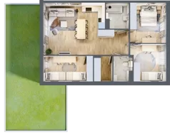 4 pokoje, mieszkanie 81,10 m², parter, oferta nr 27.1, Cascada House, Rząska, ul. Piaski / Łąkowa