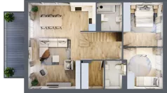 4 pokoje, mieszkanie 100,57 m², piętro 1, oferta nr 21.2, Cascada House, Rząska, ul. Piaski / Łąkowa