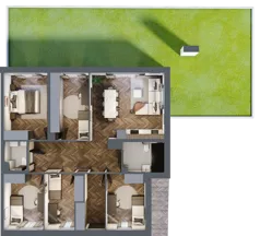 6 pokoi, mieszkanie 100,26 m², parter, oferta nr 1.1, Imperial River Park, Kraków, Bronowice, Bronowice Małe, ul. Truszkowskiego