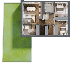 4 pokoje, mieszkanie 71,73 m², parter, oferta nr 6.1, Imperial River Park, Kraków, Bronowice, Bronowice Małe, ul. Truszkowskiego