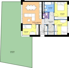 4 pokoje, mieszkanie 71,73 m², parter, oferta nr 10.1, Imperial River Park, Kraków, Bronowice, Bronowice Małe, ul. Truszkowskiego