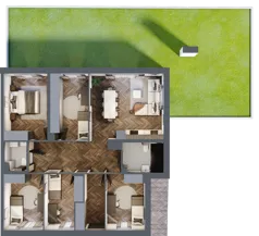 6 pokoi, mieszkanie 100,26 m², parter, oferta nr 3.1, Imperial River Park, Kraków, Bronowice, Bronowice Małe, ul. Truszkowskiego