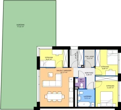 4 pokoje, mieszkanie 71,73 m², parter, oferta nr 7.1, Imperial River Park, Kraków, Bronowice, Bronowice Małe, ul. Truszkowskiego
