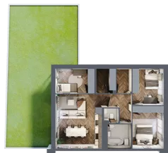 4 pokoje, mieszkanie 71,73 m², parter, oferta nr 7.1, Imperial River Park, Kraków, Bronowice, Bronowice Małe, ul. Truszkowskiego