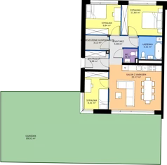 4 pokoje, mieszkanie 71,73 m², parter, oferta nr 11.1, Imperial River Park, Kraków, Bronowice, Bronowice Małe, ul. Truszkowskiego