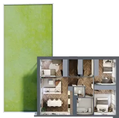 4 pokoje, mieszkanie 71,23 m², parter, oferta nr 13.1, Imperial River Park, Kraków, Bronowice, Bronowice Małe, ul. Truszkowskiego