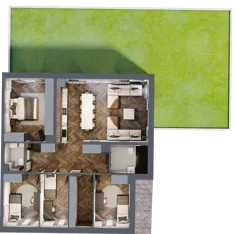 5 pokoi, mieszkanie 95,58 m², parter, oferta nr 23.1, Imperial River Park, Kraków, Bronowice, Bronowice Małe, ul. Truszkowskiego