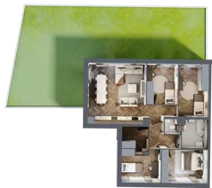 5 pokoi, mieszkanie 89,31 m², parter, oferta nr 26.1, Imperial River Park, Kraków, Bronowice, Bronowice Małe, ul. Truszkowskiego