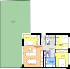4 pokoje, mieszkanie 71,73 m², parter, oferta nr 15.1, Imperial River Park, Kraków, Bronowice, Bronowice Małe, ul. Truszkowskiego