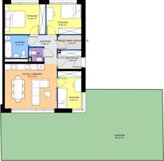 4 pokoje, mieszkanie 71,73 m², parter, oferta nr 16.1, Imperial River Park, Kraków, Bronowice, Bronowice Małe, ul. Truszkowskiego