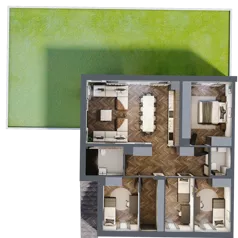 5 pokoi, mieszkanie 95,58 m², parter, oferta nr 24.1, Imperial River Park, Kraków, Bronowice, Bronowice Małe, ul. Truszkowskiego