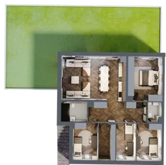 5 pokoi, mieszkanie 95,58 m², parter, oferta nr 22.1, Imperial River Park, Kraków, Bronowice, Bronowice Małe, ul. Truszkowskiego