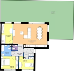 4 pokoje, mieszkanie 89,86 m², parter, oferta nr 25.1, Imperial River Park, Kraków, Bronowice, Bronowice Małe, ul. Truszkowskiego