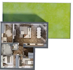 4 pokoje, mieszkanie 89,82 m², parter, oferta nr 25.1, Imperial River Park, Kraków, Bronowice, Bronowice Małe, ul. Truszkowskiego