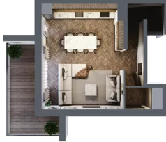 4 pokoje, mieszkanie 89,31 m², piętro 1, oferta nr 34.2, Imperial River Park, Kraków, Bronowice, Bronowice Małe, ul. Truszkowskiego