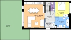 4 pokoje, mieszkanie 79,64 m², parter, oferta nr 32.1, Imperial River Park, Kraków, Bronowice, Bronowice Małe, ul. Truszkowskiego