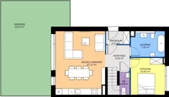 4 pokoje, mieszkanie 79,64 m², parter, oferta nr 35.1, Imperial River Park, Kraków, Bronowice, Bronowice Małe, ul. Truszkowskiego