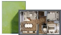4 pokoje, mieszkanie 79,29 m², parter, oferta nr 35.1, Imperial River Park, Kraków, Bronowice, Bronowice Małe, ul. Truszkowskiego